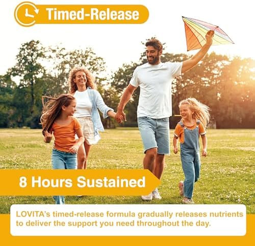 Lovita Vitamin B2 (Riboflavin) 100Mg, Timed Release, 8 Hours Sustained, Support Metabolism & Nerve Health, 130 Vegan Tablet