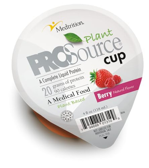 Medtrition Prosource Cup Plant, 20G Complete Liquid Protein In 2 Oz Ready-To-Drink Cup, Berry Flavor, Clear Liquid Diet, Oral Or Syringe, Supports Wound Healing, Dysphagia & Surgery Recovery, Vegan, Halal, Dairy, Dye And Gluten Medtrition Prosource Cup Plant, 20G Complete Liquid Protein In 2 Oz Ready-To-Drink Cup, Berry Flavor, Clear Liquid Diet, Oral Or Syringe, Supports Wound Healing, Dysphagia & Surgery Recovery, Vegan, Halal, Dairy, Dye And Gluten