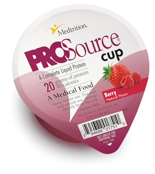 Medtrition Prosource Cup, 20G Complete Liquid Protein In 2 Oz Ready-To-Drink Cup, Berry Flavor, Clear Liquid Diet, Oral Or Syringe Use, Supports Wound Healing, Dysphagia & Post-Surgery Recovery Medtrition Prosource Cup, 20G Complete Liquid Protein In 2 Oz Ready-To-Drink Cup, Berry Flavor, Clear Liquid Diet, Oral Or Syringe Use, Supports Wound Healing, Dysphagia & Post-Surgery Recovery