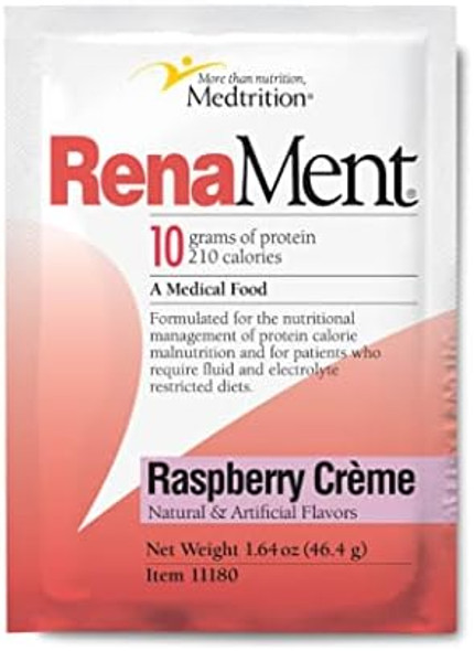 Medtrition Renament Raspberry Crème Protein Powder Shake 1.64 Oz 60 Pack
