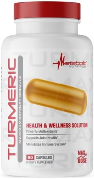 Metabolic Nutrition Turmeric Curcumin With Black Pepper Extract, 2300Mg, Vegan Capsules, Natural Joint & Healthy Immune Support, Non-Gmo, Gluten