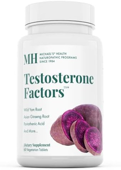 Michael'S Health Naturopathic Programs Testosterone Factors - 60 Vegetarian Tablets - Nutrients To Support Testosterone Production - Kosher - 60 Servings