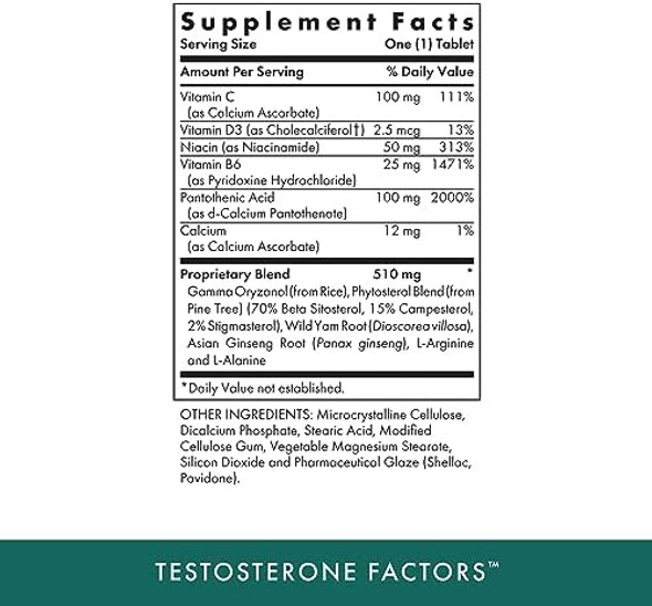 Michael'S Health Naturopathic Programs Testosterone Factors - 120 Vegetarian Tablets - Nutrients To Support Testosterone Production - Kosher - 60 Servings