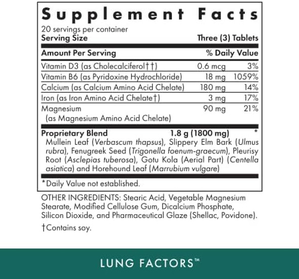 Michael'S Health Naturopathic Programs Lung Factors - 60 Vegetarian Tablets - Nutrients For Lung Function - With Vitamin D, Calcium, And Magnesium - Kosher - 20 Servings Michael'S Health Naturopathic Programs Lung Factors - 60 Vegetarian Tablets - Nutrients For Lung Function - With Vitamin D, Calcium, And Magnesium - Kosher - 20 Servings