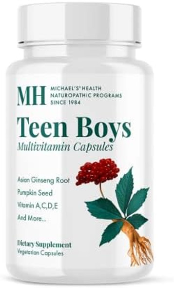 Michael'S Health Naturopathic Programs Teen Boys - 120 Vegetarian Capsules - Daily Multivitamin Supplement - Kosher - 60 Servings