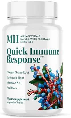 Michael'S Health Naturopathic Programs Quick Immune Response - 90 Vegetarian Tablets - Immune System Support - With Vitamin A, Vitamin C & Zinc - 30 Servings