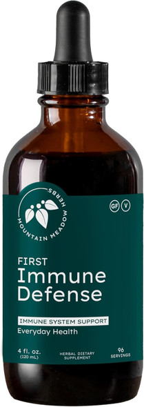 Mountain Meadow Herbs First Immune Defense  All Natural Immune Support In A Fast Acting Liquid Supplement - 4 Oz.