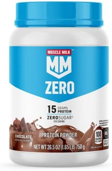 Muscle Milk Zero Protein Powder, Chocolate & Vanilla, 15G Protein, 1.65Lb, 25 Servings Bundle Muscle Milk Zero Protein Powder, Chocolate & Vanilla, 15G Protein, 1.65Lb, 25 Servings Bundle