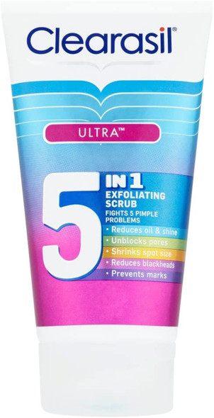 Clearasil 5-in-1 Exfoliating Scrub, 150 ml