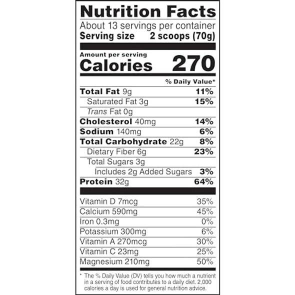Muscle Milk Genuine Protein Powder, Cookies 'N Crème, 1.93 Pounds, 13 Servings, 32G Protein, 3G Sugar, Calcium, Vitamins A, C & D, Nsf  For Sport, Energizing Snack, Packaging May Vary Muscle Milk Genuine Protein Powder, Cookies 'N Crème, 1.93 Pounds, 13 Servings, 32G Protein, 3G Sugar, Calcium, Vitamins A, C & D, Nsf  For Sport, Energizing Snack, Packaging May Vary