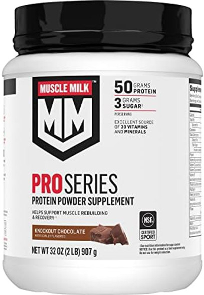 Muscle Milk Pro Series Protein Powder, Knockout Chocolate, 2Lb, 11 Servings, 50G Protein & Pure Protein Bars, Chocolate Deluxe, 12 Count, 1.76Oz, 21G Protein Muscle Milk Pro Series Protein Powder, Knockout Chocolate, 2Lb, 11 Servings, 50G Protein & Pure Protein Bars, Chocolate Deluxe, 12 Count, 1.76Oz, 21G Protein