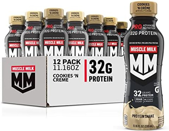 Muscle Milk Pro Series Shake, Cookies 'N Creme, 11.16 Fl Oz Bottles (Pack Of 12) & Genuine Shake, Strawberry, 11.16 Fl Oz Bottles (Pack Of 12) Bundle Muscle Milk Pro Series Shake, Cookies 'N Creme, 11.16 Fl Oz Bottles (Pack Of 12) & Genuine Shake, Strawberry, 11.16 Fl Oz Bottles (Pack Of 12) Bundle