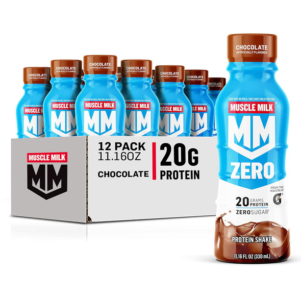 Muscle Milk Zero Protein Shake, Chocolate,20G Protein, Zero Sugar, 100 Calories, Calcium, Vitamins A, C & D, 4G Fiber, Energizing Snack, Workout Recovery, Packaging May Vary,11.16 Fl Oz (Pack Of 12) Muscle Milk Zero Protein Shake, Chocolate,20G Protein, Zero Sugar, 100 Calories, Calcium, Vitamins A, C & D, 4G Fiber, Energizing Snack, Workout Recovery, Packaging May Vary,11.16 Fl Oz (Pack Of 12)