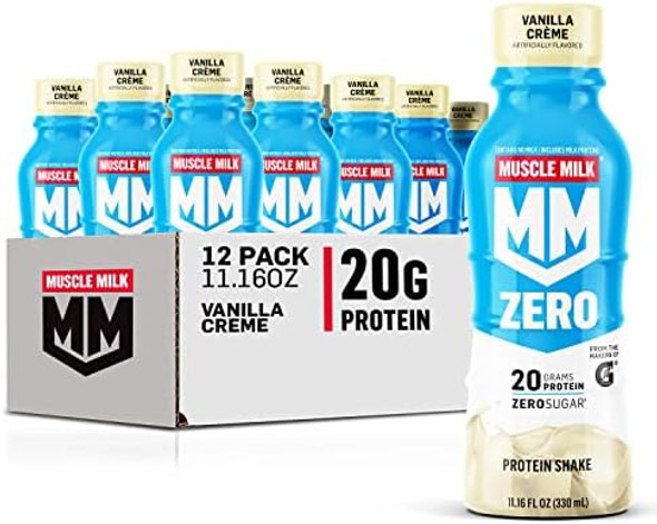 Muscle Milk Zero Protein Shake Vanilla Crème 20G Protein 100 Cal 12 Pack & Optimum Nutrition Gold Standard Protein Shake Chocolate 24G Protein 11 Fl Oz 12 Count Muscle Milk Zero Protein Shake Vanilla Crème 20G Protein 100 Cal 12 Pack & Optimum Nutrition Gold Standard Protein Shake Chocolate 24G Protein 11 Fl Oz 12 Count