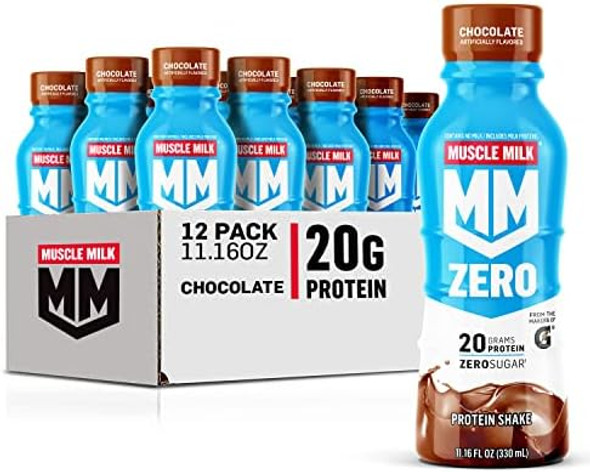 Muscle Milk Zero Protein Shake Chocolate 20G Protein Zero Sugar 100 Calorie 12 Pack And Pure Protein Chocolate Peanut Butter Bars 20G Protein Gluten  1.76Oz 12 Count Muscle Milk Zero Protein Shake Chocolate 20G Protein Zero Sugar 100 Calorie 12 Pack And Pure Protein Chocolate Peanut Butter Bars 20G Protein Gluten  1.76Oz 12 Count