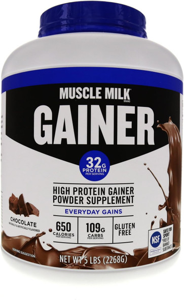 Muscle Milk Gainer Protein Powder, Chocolate, 32G Protein, 5 Pound Muscle Milk Gainer Protein Powder, Chocolate, 32G Protein, 5 Pound