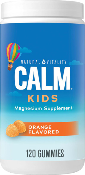 Natural Vitality Calm, Magnesium Citrate Kids Supplement, Stress Relief Gummies, Supports A Healthy Response To Stress, Gluten , Vegan, Sweet Citrus, 120 Gummies Natural Vitality Calm, Magnesium Citrate Kids Supplement, Stress Relief Gummies, Supports A Healthy Response To Stress, Gluten , Vegan, Sweet Citrus, 120 Gummies