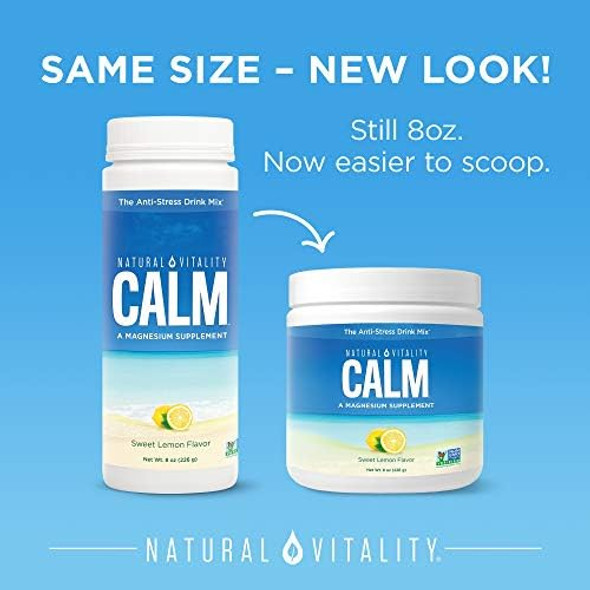 Natural Vitality Sweet Lemon Flavor Magnesium Anti-Stress Drink Mix, 8 Oz Natural Vitality Sweet Lemon Flavor Magnesium Anti-Stress Drink Mix, 8 Oz