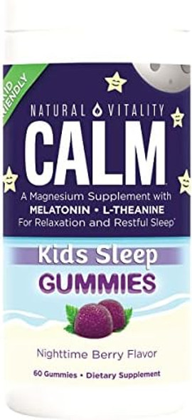 Natural Vitality Calm Kids Sleep Gummies - Nighttime Berry 60 Gummies Natural Vitality Calm Kids Sleep Gummies - Nighttime Berry 60 Gummies