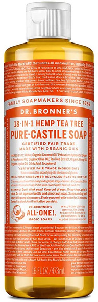 Dr Bronner Organic Tea Tree Castile Liquid Soap 473 ml