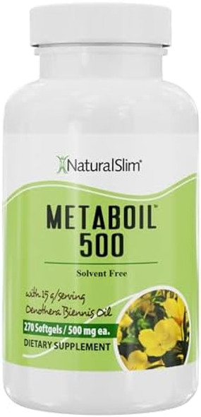Naturalslim Evening Primrose Oil For Women 1500Mg From Cold Pressed Oil - Metaboil 500 Gla Supplement Gamma Linolenic Acid For Women’S Health, Metabolism, Heart & Skin Health - 270 Softgels Naturalslim Evening Primrose Oil For Women 1500Mg From Cold Pressed Oil - Metaboil 500 Gla Supplement Gamma Linolenic Acid For Women’S Health, Metabolism, Heart & Skin Health - 270 Softgels
