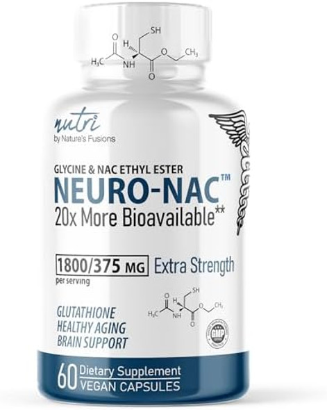 Nature'S Fusions Neuro Nac Supplement 375Mg Extra Strength With 1800Mg Glycine - N-Acetyl Cysteine Ethyl Ester - 20X More Bioavailable Than Nac 600 Mg - Boost Glutathione 10X More Than Liposomal Nature'S Fusions Neuro Nac Supplement 375Mg Extra Strength With 1800Mg Glycine - N-Acetyl Cysteine Ethyl Ester - 20X More Bioavailable Than Nac 600 Mg - Boost Glutathione 10X More Than Liposomal