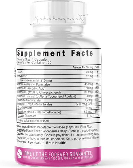 Nature'S Fusions Nutri Lutein 20Mg Eye Vitamins Complex - Triple Carotenoid Formula - Lutein And Zeaxanthin - Contains Zinc, Vitamins A,C,D3,E, Folate - 60 Capsules - Eye Health Supplements Nature'S Fusions Nutri Lutein 20Mg Eye Vitamins Complex - Triple Carotenoid Formula - Lutein And Zeaxanthin - Contains Zinc, Vitamins A,C,D3,E, Folate - 60 Capsules - Eye Health Supplements