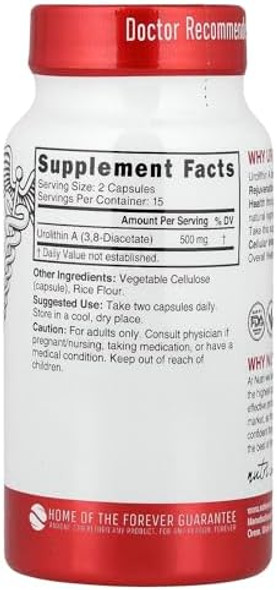 Nature'S Fusions Nutri Urolithin A Supplement 500Mg - Powerful Nad+ Boost, Antioxidant, Cell Repair - 3Rd Party Tested - 500 Mg Urolithin A - 30 Vegan Capsules 2 Week+ Supply Nature'S Fusions Nutri Urolithin A Supplement 500Mg - Powerful Nad+ Boost, Antioxidant, Cell Repair - 3Rd Party Tested - 500 Mg Urolithin A - 30 Vegan Capsules 2 Week+ Supply