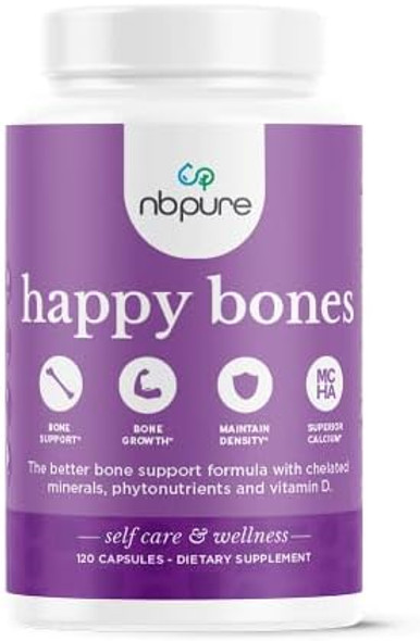 Nbpure Happy Bones Better Bone Support Supplement, 120 Capsules Nbpure Happy Bones Better Bone Support Supplement, 120 Capsules