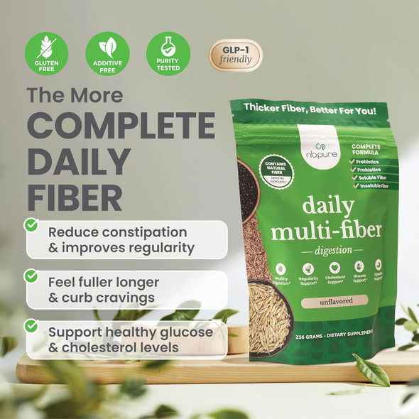 Nbpure Daily Fiber Powder Blend For Digestive Health, Cholesterol Support, Healthy Weight Management - With Prebiotic, Insoluble, Soluble Fiber + 4 Probiotic Strains, Savory Mocha, Gusset, 45 Servings Nbpure Daily Fiber Powder Blend For Digestive Health, Cholesterol Support, Healthy Weight Management - With Prebiotic, Insoluble, Soluble Fiber + 4 Probiotic Strains, Savory Mocha, Gusset, 45 Servings