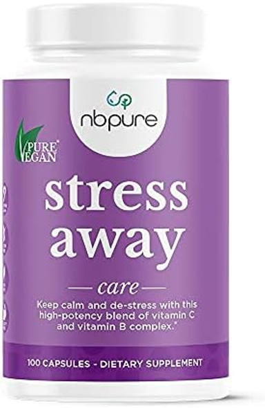 Nbpure Stress Away All-Natural Stress Management Supplement Capsules, 100 Count Nbpure Stress Away All-Natural Stress Management Supplement Capsules, 100 Count