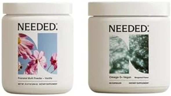 Needed. Vanilla Prenatal Multivitamin Powder & Vegan Omega-3 Dha+Epa Bundle  Comprehensive Nutrition For Pregnancy & Postpartum Needed. Vanilla Prenatal Multivitamin Powder & Vegan Omega-3 Dha+Epa Bundle  Comprehensive Nutrition For Pregnancy & Postpartum