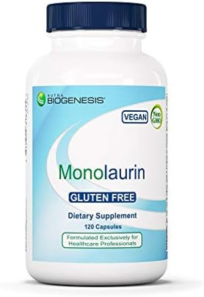 Nutra Biogenesis Monolaurin - Monolaurin Capsules, Coconut Monolaurin Support Supplement For Men & Women, 1000Mg Per Serving For Adults - 120 Vegan Capsules