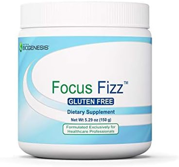 Nutra Biogenesis Focus Fizz - Gaba L-Theanine Powder Supplement For Women And Men, Relax Support For Adults With Vitamin B 12, 250 Mg Gaba Per Serrving - 5.29 Oz (150 G)
