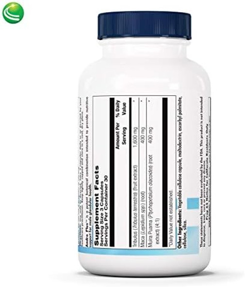 Nutra Biogenesis Andro Plus - Tribulus Terrestris Extract For Men, Maca Root Supplement For Men'S Vitality With Muira Puama, Health And Wellness Support - 90 Vegetarian Capsules