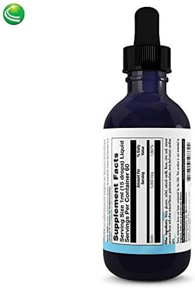 Nutra Biogenesis Biotin 5000 - Liquid Biotin Drops For Hair Skin And Nails, Pure Supplement For Women And Men, 5000Mcg Per Serving - 2 Fl Oz (59 Ml) Glass Bottle