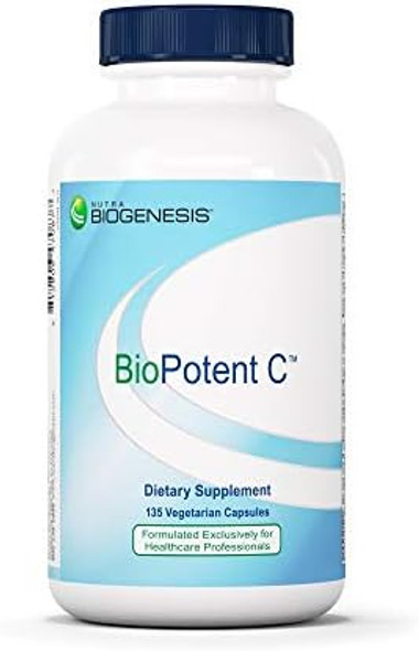 Nutra Biogenesis Biopotent C - Vitamin C Capsules With Citrus Bioflavonoids, Immune Support Supplement With Ascorbic Acid, Vegan Friendly - 135 Vegetarian Capsules