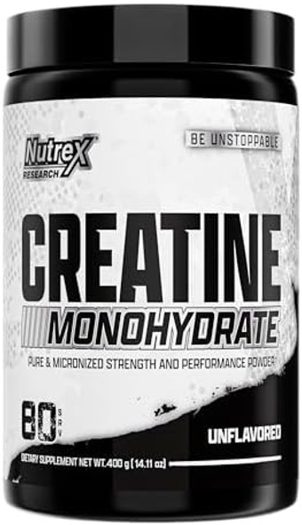 Nutrex Research Ultra Pure Creatine Monohydrate Powder Unflavored  5G Micronized Creatine Powder For Muscle Gain, Strength, Endurance And Recovery (80 Servings (Pack Of 1)) Nutrex Research Ultra Pure Creatine Monohydrate Powder Unflavored  5G Micronized Creatine Powder For Muscle Gain, Strength, Endurance And Recovery (80 Servings (Pack Of 1))