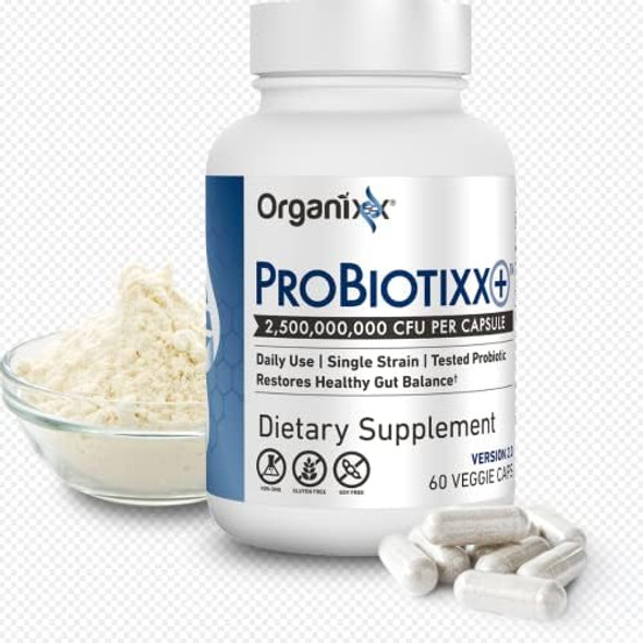 Organixx Probiotixx+ Probiotic Supplement, Daily Probiotics For Women & Men For Digestive Health Gut Health, Immune Support, 2.5 Billion Cfu, Gluten , Non Gmo, Shelf Stable, 60 Vegetarian Capsules Organixx Probiotixx+ Probiotic Supplement, Daily Probiotics For Women & Men For Digestive Health Gut Health, Immune Support, 2.5 Billion Cfu, Gluten , Non Gmo, Shelf Stable, 60 Vegetarian Capsules