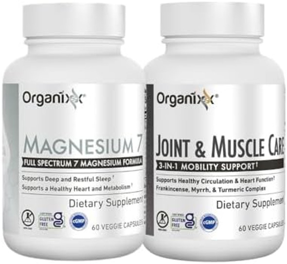 Organixx Magnesium Glycinate (60 Caps) & Joint & Muscle Care Turmeric (60 Caps) Bundle Organixx Magnesium Glycinate (60 Caps) & Joint & Muscle Care Turmeric (60 Caps) Bundle