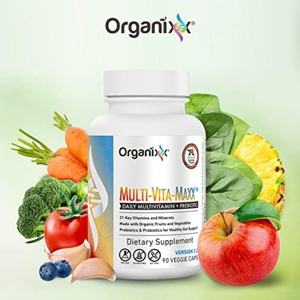 Organixx Multi-Vita-Maxx Whole Food Multivitamin (90 Gel Capsules) & Joint & Muscle Care (60 Capsules) Organixx Multi-Vita-Maxx Whole Food Multivitamin (90 Gel Capsules) & Joint & Muscle Care (60 Capsules)