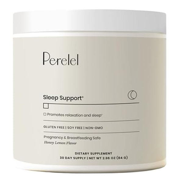 Perelel Sleep Support Magnesium Powder Blend With Lemon Balm, Relaxing Herbal Formula, Soy & Gluten , Non Gmo, Honey Lemon Flavor, 2.96 Oz Perelel Sleep Support Magnesium Powder Blend With Lemon Balm, Relaxing Herbal Formula, Soy & Gluten , Non Gmo, Honey Lemon Flavor, 2.96 Oz