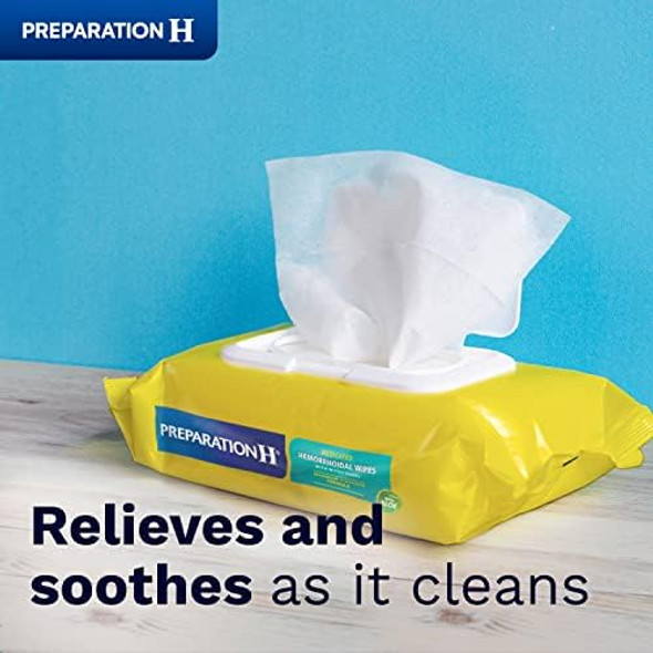 Preparation H Hemorrhoid Wipes With Witch Hazel, 192 Ct Plus Preparation H Hemorrhoid Symptom Treatment Cream, 2 Tubes X 1.8 Oz, Wipe Plus Treat For Better Relief, Hemorrhoid Care Bundle Preparation H Hemorrhoid Wipes With Witch Hazel, 192 Ct Plus Preparation H Hemorrhoid Symptom Treatment Cream, 2 Tubes X 1.8 Oz, Wipe Plus Treat For Better Relief, Hemorrhoid Care Bundle
