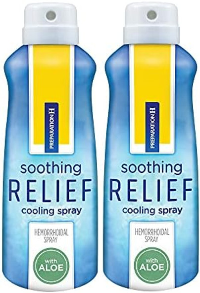 Preparation H Soothing Relief Cooling Spray, No-Touch Witch Hazel Spray For Irritated Skin Relief - 2X2.7 Oz Bottles Preparation H Soothing Relief Cooling Spray, No-Touch Witch Hazel Spray For Irritated Skin Relief - 2X2.7 Oz Bottles