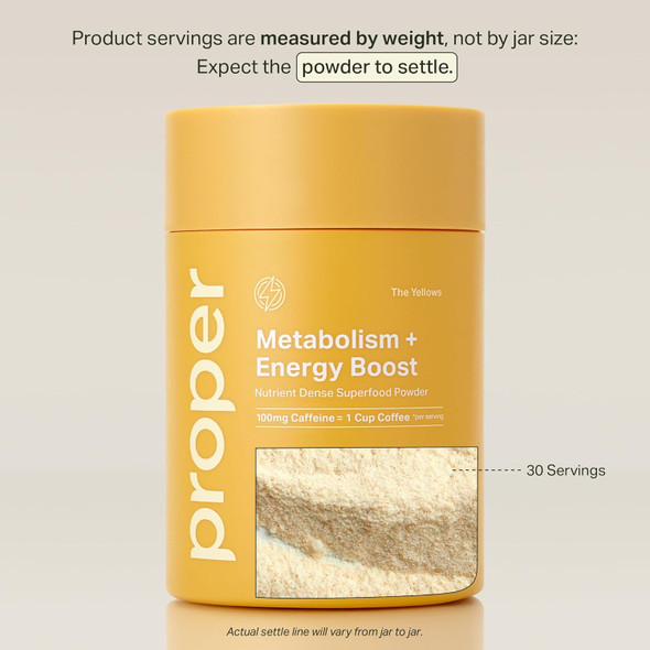 Proper Proper, The Yellows Metabolism And Energy Boost, Sugar  Energy Drink Powder With 100Mg Caffeine. No Creatine Or Beta-Alanine. 30 Servings, Pineapple Mango Drink Mix For Men And Women Proper Proper, The Yellows Metabolism And Energy Boost, Sugar  Energy Drink Powder With 100Mg Caffeine. No Creatine Or Beta-Alanine. 30 Servings, Pineapple Mango Drink Mix For Men And Women