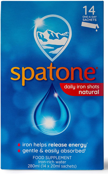 Nelsons Spatone 100% Natural Iron Supplement For Everyone Over the Age Two 14 Sachets
