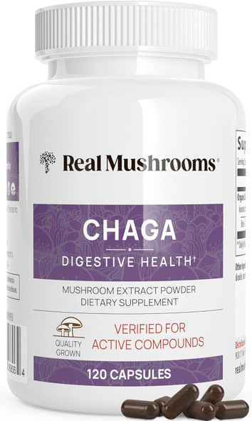 Real Mushrooms Chaga Mushroom Capsules – Organic Chaga Extract Powder With Extract Powder For Wellness & Energy Support– Vegan, Non-Gmo, 120 Capsules – Organic Mushroom Supplement Real Mushrooms Chaga Mushroom Capsules – Organic Chaga Extract Powder With Extract Powder For Wellness & Energy Support– Vegan, Non-Gmo, 120 Capsules – Organic Mushroom Supplement