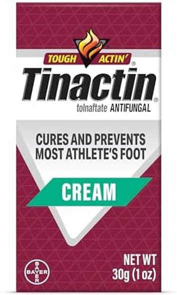 Tinactin Antifungal Cream, Athlete’S Foot Treatment, Tolnaftate 1%, Proven Clinically Effective On Most Athlete’S Foot And Ringworm, 1 Ounce, 30 Grams, Tube Tinactin Antifungal Cream, Athlete’S Foot Treatment, Tolnaftate 1%, Proven Clinically Effective On Most Athlete’S Foot And Ringworm, 1 Ounce, 30 Grams, Tube