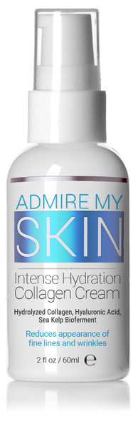 Admire My Skin Collagen Beauty Cream - Hyaluronic Acid Moisturizer - Powerful Hyaluronic Acid Cream Face Lotion Won't Clog Pores & Will Provide You With That Healthy Youthful Glow (2 fl. oz)
