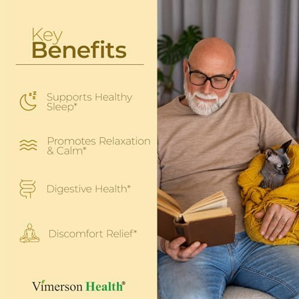 Vimerson Health Turmeric Supplement & Chamomile Capsules For Sleep - Organic Turmeric Sleep Supplement With Chamomile Flowers Extract (Manzanilla) - Relaxation & Stress Support - Joint & Digestive Health. 60 Capsules Vimerson Health Turmeric Supplement & Chamomile Capsules For Sleep - Organic Turmeric Sleep Supplement With Chamomile Flowers Extract (Manzanilla) - Relaxation & Stress Support - Joint & Digestive Health. 60 Capsules